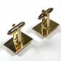 Silvertone Goldstone Initial / Letter T Cufflinks by Hickok USA 10115