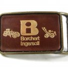 Vintage Gold Tone Embossed Leather BORCHERT INGERSOLL Belt Buckle 1417