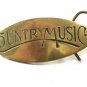 Solid Brass Country Music Belt Buckle Unbranded 112015