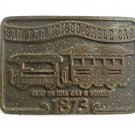 Vintage San Francisco Cable Car Clay St. Hill Car & Dummy 1873 Belt Buckle 9717