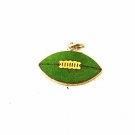 1960's / 70's Silvertone & Green Football Charm Unbranded 32116