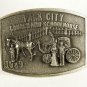 1988 Park City Utah Church & School House Belt Buckle by Ricker Bartlett w Box