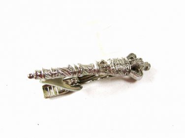 Vintage Silver Tone Sceptre Tie Clasp Unbranded 5316