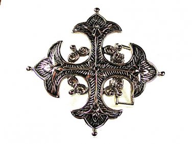 Silver Tone Renaissace Cross Belt Buckle By CLASSICO ITALIA 81616