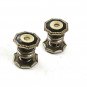 Art Deco Silvertone White Rhinestone Black Snap Link Cufflinks JEM LINK 4517