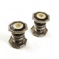 Art Deco Silvertone White Rhinestone Black Snap Link Cufflinks JEM LINK 4517