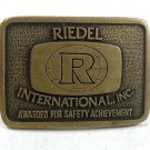 1970's REIDEL International Inc. Brass Belt Buckle By BTS Made In USA 21817