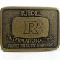 1970's REIDEL International Inc. Brass Belt Buckle By BTS Made In USA 21817