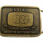 1970's REIDEL International Inc. Brass Belt Buckle By BTS Made In USA 21817
