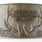 Preserving Our Shooting Heritage Antlers Belt Buckle Unbranded 5916