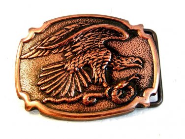 Vintage Handmade American Eagle Belt Buckle by Buckler ab