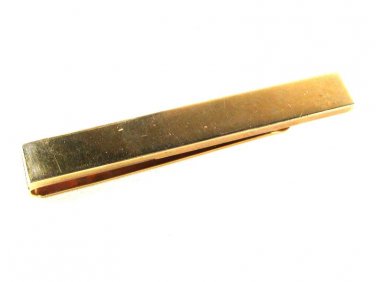 Vintage Large & Heavy Goldtone Tie Clasp By SWANK 42816
