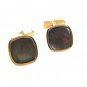 Vintage Goldtone & Abalone Cufflinks By SWANK 53017