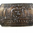 1974 Great North River Steamboat CLERMONT Belt Buckle By Bergamont 81816