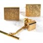Goldtone Dressy Cufflinks & Tie Tac By SHIELDS 31916