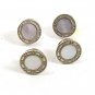 Deco Silver Tone Mother of Pearl KUM-A-PART Cufflinks By BEAR & WILDE 3117