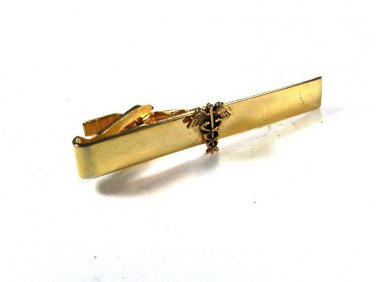 Vintage Medical Doctors / Physicans Goldtone Tie Clasp Unbranded 81215