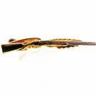 Vintage Goldtone Hunting Rifle Tie Clasp By HICKOK U.S.A. 32116