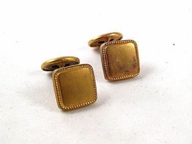 New Old Store Stock Edwardian / Victorian Gold Tone Cufflinks 92416i