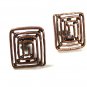 Pat No. 2733491 Mid Century Modern Copper Clip On Earrings Unbranded 73115