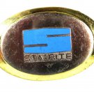1960-70's Silver & Gold Tone & Blue STA-RITE Belt Buckle 8216