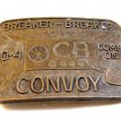 Vintage Brass Breaker Breaker CB  10 4 Come On Convey Belt Buckle