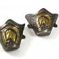 Vintage Made In Mexico 2 Tone Silvertone Horse Shoe Boot Tips 1 Pair 53117