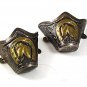Vintage Made In Mexico 2 Tone Silvertone Horse Shoe Boot Tips 1 Pair 53117