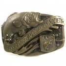 Vintage Bass Anglers Sportsmen Society Belt Buckle USA 31417
