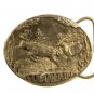 1985 Pewter Colorado Buck & Doe In The Woods Belt Buckle by C&J 101315
