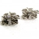 Vintage Silvertone 2 Logs Wrapped Together Cufflinks 71417