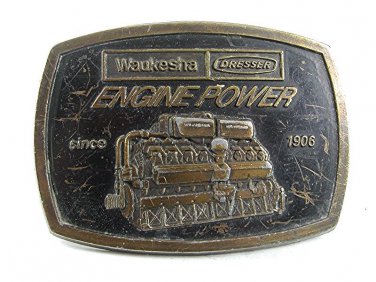 Vintage WAUKESHA DRESSER Engine Power Belt Buckle 101317