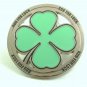 Large 3 1/2" Irish St. Patricks Day 4 Leaf Clover RUB FOR LUCK Belt Buckle