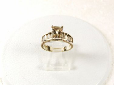 Sterling Silver Clear Sparkley Engagement Ring Size 7 By AVON 33116