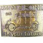Vintage There's A Ford In Your Future Belt Buckle 72716