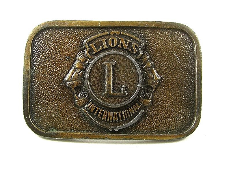 Vintage LIONS INTERNATIONAL Belt Buckle 1417
