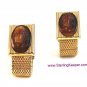 Vintage Hickok 1970's Gold Tone & Cameo Lady Wrap Around Cufflinks