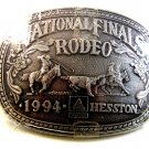 1994 National Finals Rodeo Belt Buckle by Hesston Mint In Plastic
