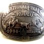 1994 National Finals Rodeo Belt Buckle by Hesston Mint In Plastic