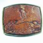 Vintage Leather American Eagle Flying Belt Buckle Made In U.S.A. 101615