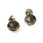1950's - 60's Davy Crocket Silver Tone Button Cufflinks Unbranded 122315