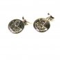 1950's - 60's Davy Crocket Silver Tone Button Cufflinks Unbranded 122315