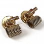 1970's Gold Tone & Black Wrap Around Cufflinks 111716