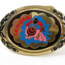 Vintage Samurai Enameled Belt Buckle By KPI BUCKLES 111016