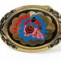 Vintage Samurai Enameled Belt Buckle By KPI BUCKLES 111016