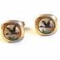 Vintage Anson Gold Tone Flying Mallard Ducks Cufflinks
