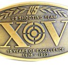 Vintage 15 Years 1978 - 1993 US Shooting Team Belt Buckle