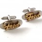 Vintage Silver Tone & Gold Tone FRED Cufflinks By SWANK 111516