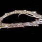 Vintage Victorian Art Nouveau Sterling Silver Belt Buckle Brooch