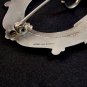 Vintage Victorian Art Nouveau Sterling Silver Belt Buckle Brooch